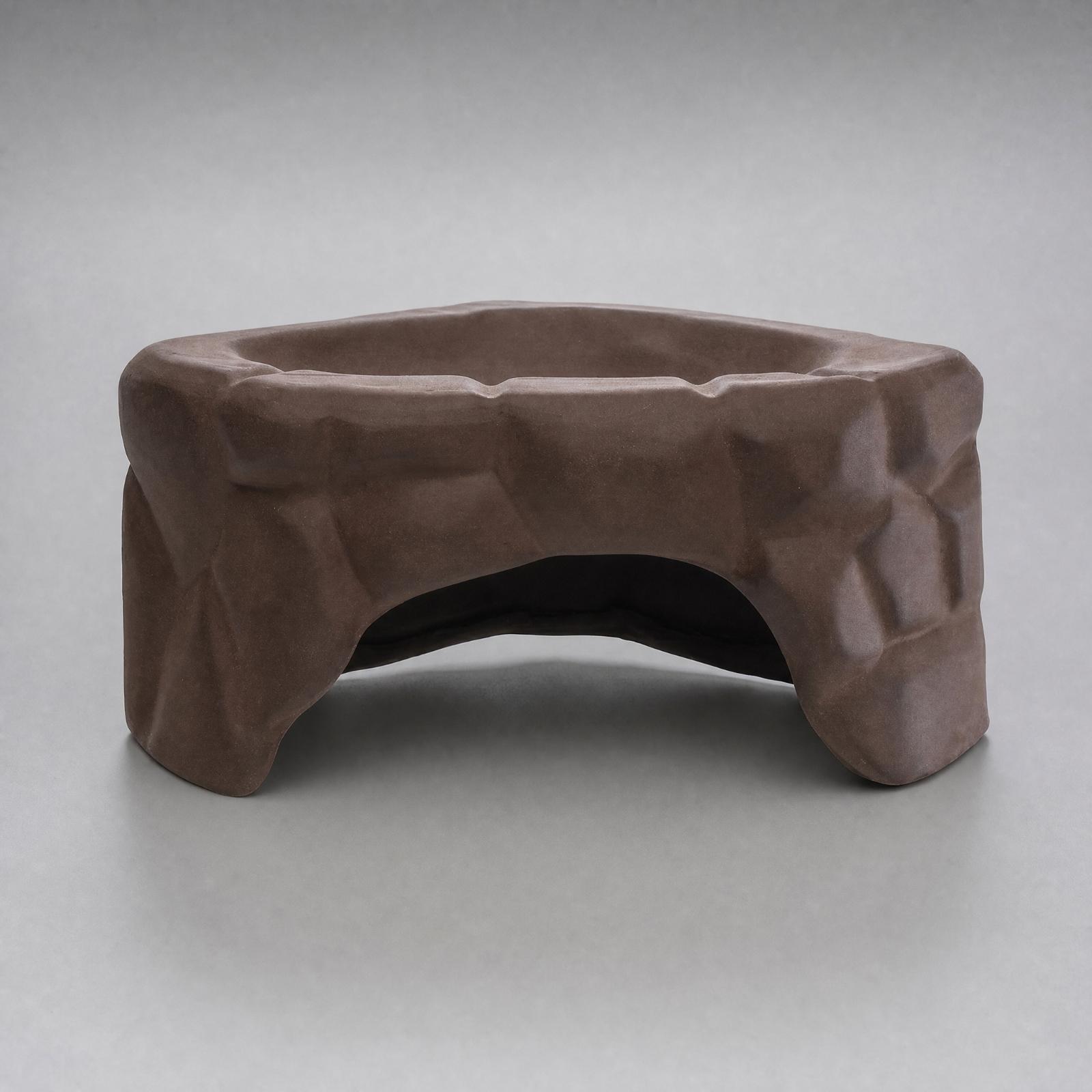 Hide Cave Ceramic - 爬虫類用給餌台 セラミック製 アーチ型隠れ家付き テラリウム装飾 日光浴場 水盤