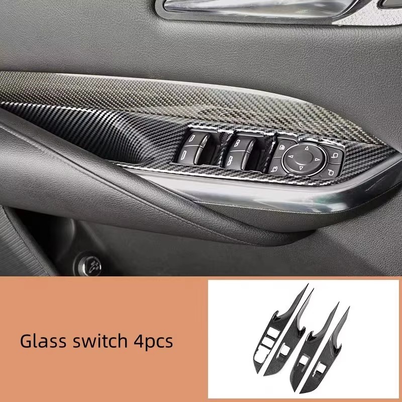 Glass Door Hinge - キャデラック XT4 2019-2023 ABS カーボンガラススイッチ/ギアシフト/リアエキゾースト/インナードアボウル/読書灯インテリアアクセサリー