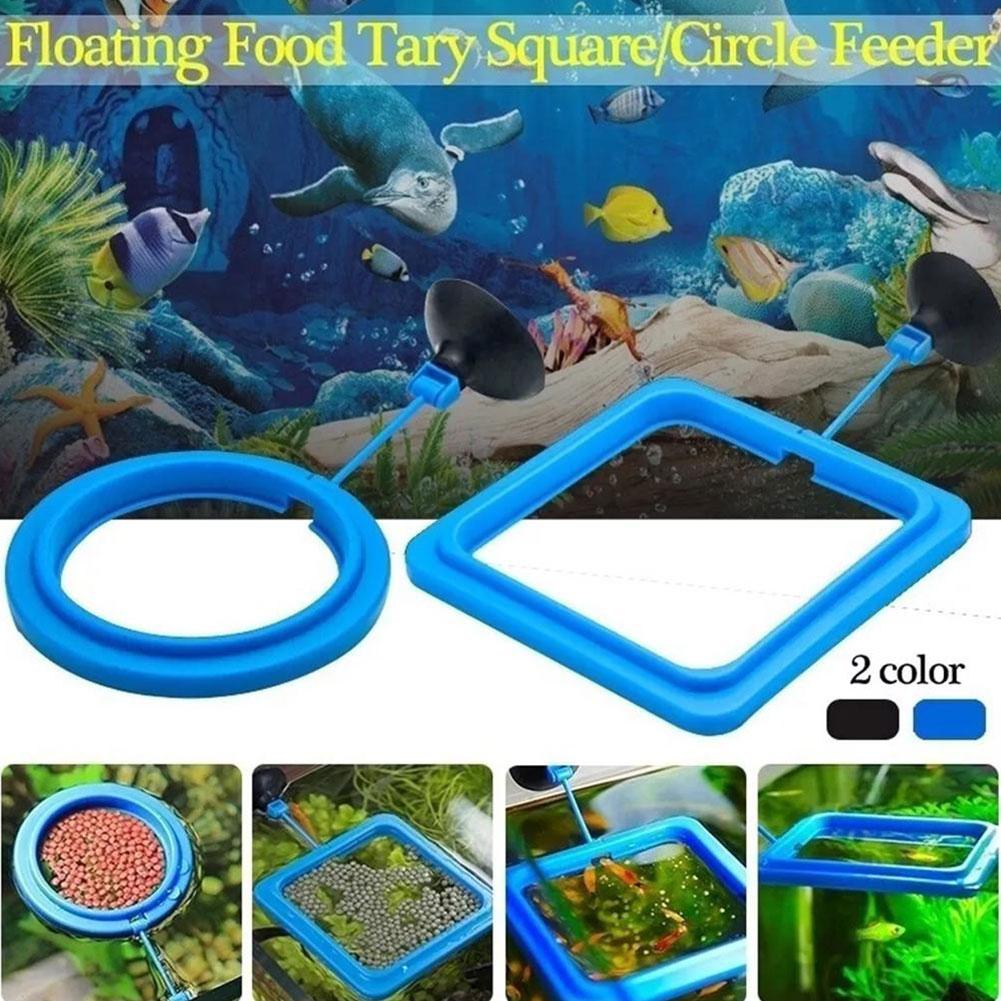 魚の餌やり用リング型フィーダー。餌のフレークを水槽に投入する - Tetra Food Tropical Flakes のレビューと価格